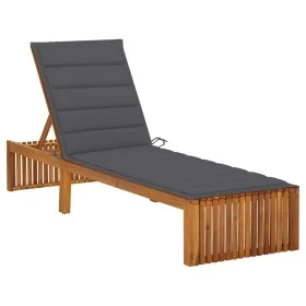 Lounger with solid acacia wood cushion by vidaXL, Loungers - Ref: Foro24-3064149, Price: 234,20 €, Discount: %