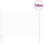 Reja con postes Plateado 1.6 x 10 m Acero