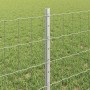 Reja con postes Plateado 0.6 x 10 m Acero