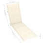Garden lounger with footrest and cushion in solid acacia wood by vidaXL, Loungers - Ref: Foro24-3064016, Price: 139,67 €, Dis...