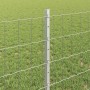 Reja con postes Plateado 0.8 x 10 m Acero