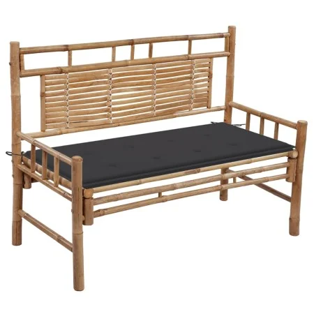 Garden bench with bamboo cushion 120 cm by vidaXL, garden benches - Ref: Foro24-3063876, Price: 140,08 €, Discount: %