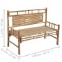 Garden bench with bamboo cushion 120 cm by vidaXL, garden benches - Ref: Foro24-3063876, Price: 140,08 €, Discount: %