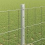 Reja con postes Plateado 1.2 x 10 m Acero