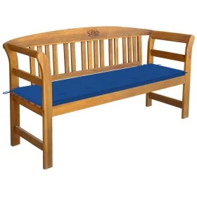 Garden bench with cushion solid acacia wood 157 cm by vidaXL, garden benches - Ref: Foro24-3064276, Price: 189,53 €, Discount: %