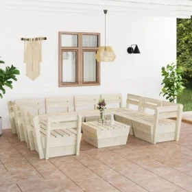 Palettenmöbel für den Garten, 9-teilig, imprägniertes Fichtenholz. von vidaXL, Gartensets - Ref: Foro24-3063726, Preis: 488,8...