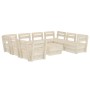 Muebles de palés para jardín 9 pzas madera de abeto impregnada by vidaXL, Garden sets - Ref: Foro24-3063726, Price: 495,62 €,...