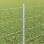 Reja con postes Plateado 0.6 x 10 m Acero