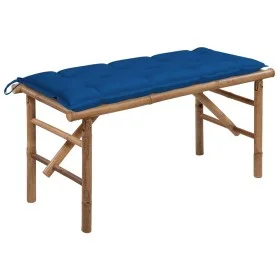 Folding garden bench with bamboo cushion 118 cm by vidaXL, garden benches - Ref: Foro24-3063874, Price: 96,49 €, Discount: %