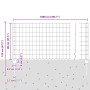 Reja con postes Plateado 0.8 x 10 m Acero