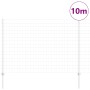 Reja con postes Plateado 1.5 x 10 m Acero
