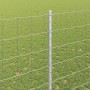 Reja con postes Plateado 1.5 x 10 m Acero