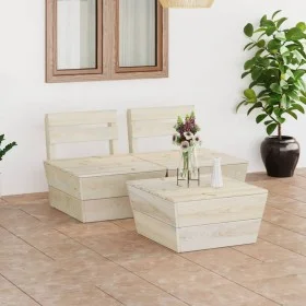 Pallet furniture for garden 3 pieces impregnated fir wood by vidaXL, Garden sets - Ref: Foro24-3063710, Price: 143,95 €, Disc...