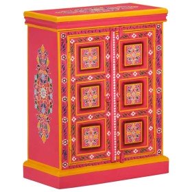 Aparador de madera maciza de mango rosa pintado a mano