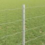 Reja con postes Plateado 0.8 x 10 m Acero