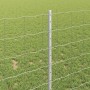 Reja con postes Plateado 1 x 10 m Acero