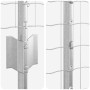Reja con postes Plateado 1.2 x 10 m Acero