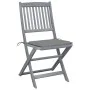 Klappbare Gartenstühle, 4 Stück, Kissen aus massivem Akazienholz von vidaXL, Gartenstühle - Ref: Foro24-3064564, Preis: 207,8...