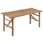 Folding garden bench with bamboo cushion 118 cm by vidaXL, garden benches - Ref: Foro24-3063871, Price: 91,49 €, Discount: %