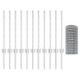 Reja con postes Plateado 0.6 x 25 m Acero