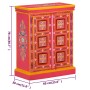 Aparador de madera maciza de mango rosa pintado a mano