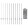 Reja con postes Plateado 0.8 x 25 m Acero
