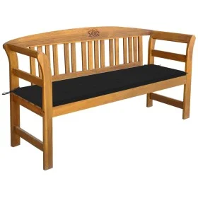 Garden bench with cushion solid acacia wood 157 cm by vidaXL, garden benches - Ref: Foro24-3064273, Price: 186,45 €, Discount: %