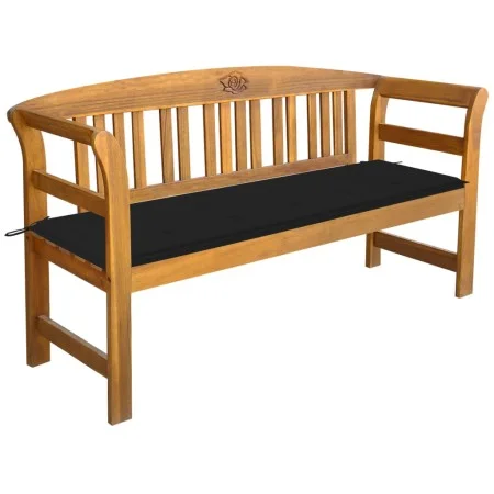 Banco de jardín con cojín madera acacia maciza 157 cm de vidaXL, Bancos de jardín - Ref: Foro24-3064273, Precio: 178,46 €, De...