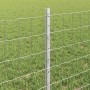 Reja con postes Plateado 0.6 x 25 m Acero
