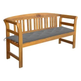 Solid acacia wood garden bench with cushion, 157 cm by vidaXL, garden benches - Ref: Foro24-3064282, Price: 191,11 €, Discoun...
