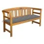 Solid acacia wood garden bench with cushion, 157 cm by vidaXL, garden benches - Ref: Foro24-3064282, Price: 191,11 €, Discoun...