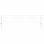 Reja con postes Plateado 0.4 x 25 m Acero