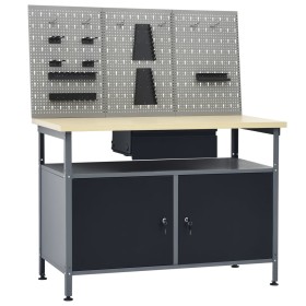 Banco de trabajo con tres paneles de pared de vidaXL, Mesas de trabajo - Ref: Foro24-3053427, Precio: 265,75 €, Descuento: %