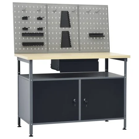 Workbench with three wall panels by vidaXL, Work tables - Ref: Foro24-3053427, Price: 262,95 €, Discount: %