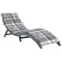 Solid Acacia Wood Lounger with Gray Cushion by vidaXL, Loungers - Ref: Foro24-3064058, Price: 150,12 €, Discount: %