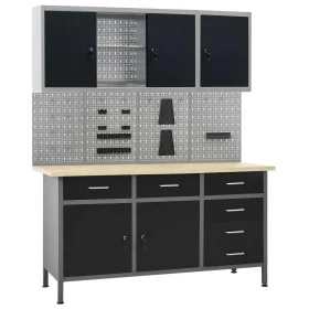 Workbench with four wall panels and two cabinets by vidaXL, Work tables - Ref: Foro24-3053440, Price: 808,90 €, Discount: %