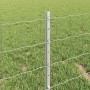 Reja con postes Plateado 0.4 x 25 m Acero