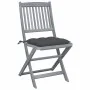 Klappbare Gartenstühle 4 Stück Kissen massives Akazienholz von vidaXL, Gartenstühle - Ref: Foro24-3064578, Preis: 203,10 €, R...