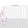 Reja con postes Plateado 0.8 x 25 m Acero