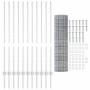 Reja con postes Plateado 1.2 x 25 m Acero