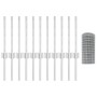 Reja con postes Plateado 0.4 x 25 m Acero