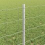 Reja con postes Plateado 0.6 x 25 m Acero