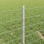 Reja con postes Plateado 0.4 x 50 m Acero