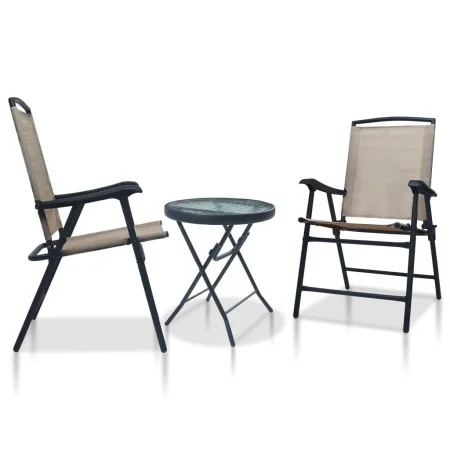 Mesa y sillas de bistró 3 piezas acero gris taupe von vidaXL, Gartensets - Ref: Foro24-3054574, Preis: 140,29 €, Rabatt: %