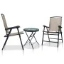 Mesa y sillas de bistró 3 piezas acero gris taupe von vidaXL, Gartensets - Ref: Foro24-3054574, Preis: 140,29 €, Rabatt: %