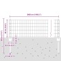 Reja con postes Plateado 0.4 x 50 m Acero