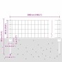 Reja con postes Plateado 0.4 x 50 m Acero