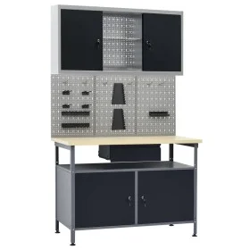 Workbench with three wall panels and a cabinet by vidaXL, Work tables - Ref: Foro24-3053432, Price: 391,62 €, Discount: %