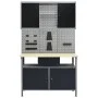 Banco de trabajo con tres paneles de pared y un armario de vidaXL, Mesas de trabajo - Ref: Foro24-3053432, Precio: 398,54 €, ...