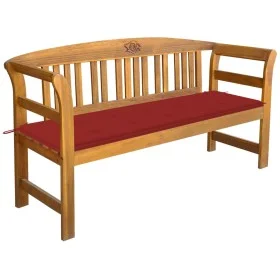 Garden bench with cushion solid acacia wood 157 cm by vidaXL, garden benches - Ref: Foro24-3064272, Price: 188,99 €, Discount: %